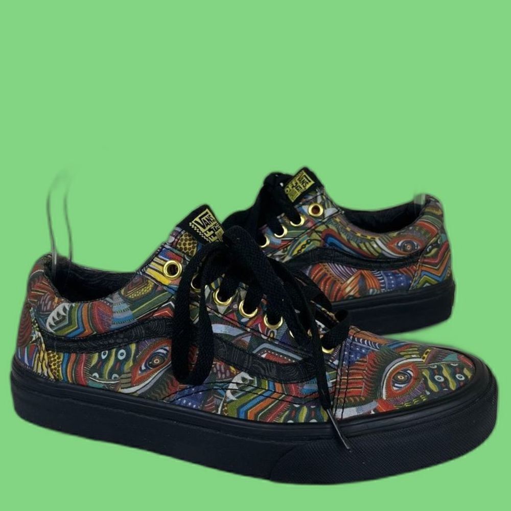 Vans Unisex Zio Ziegler Abstract Canvas Low Top Sneakers Art to Wear